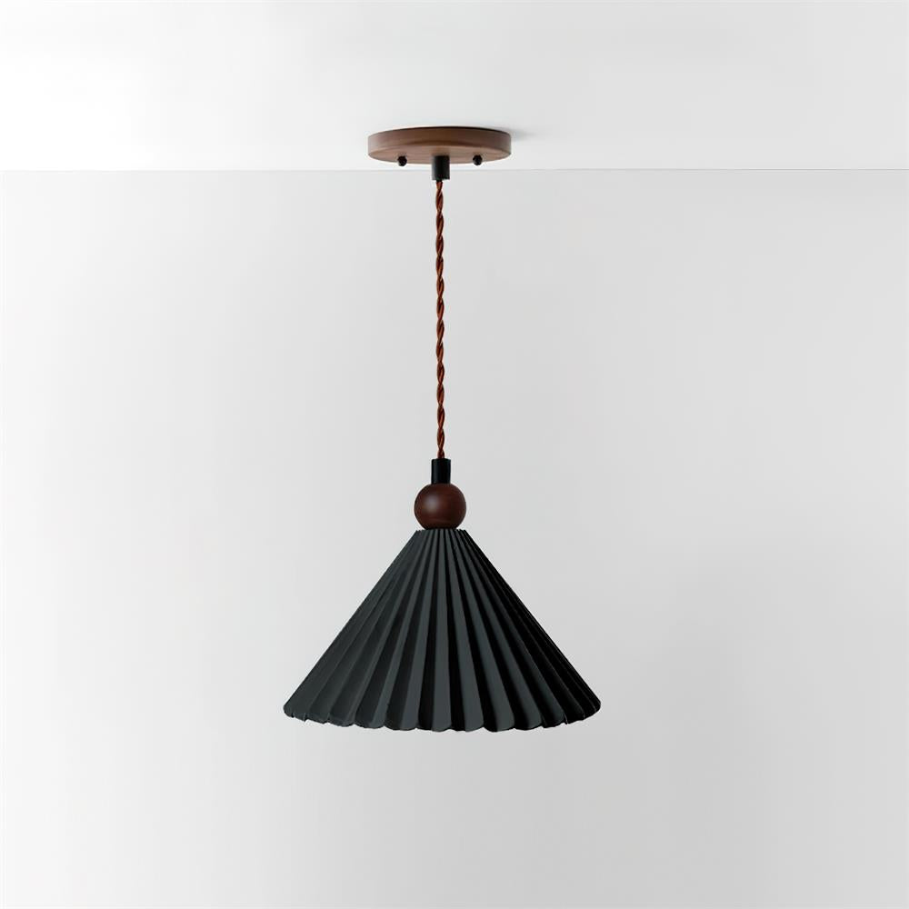 Kolekcja Skyler | Lampa wisząca z plisowanym ceramicznym kloszem | Retro-nowoczesny design do stylowych wnętrz