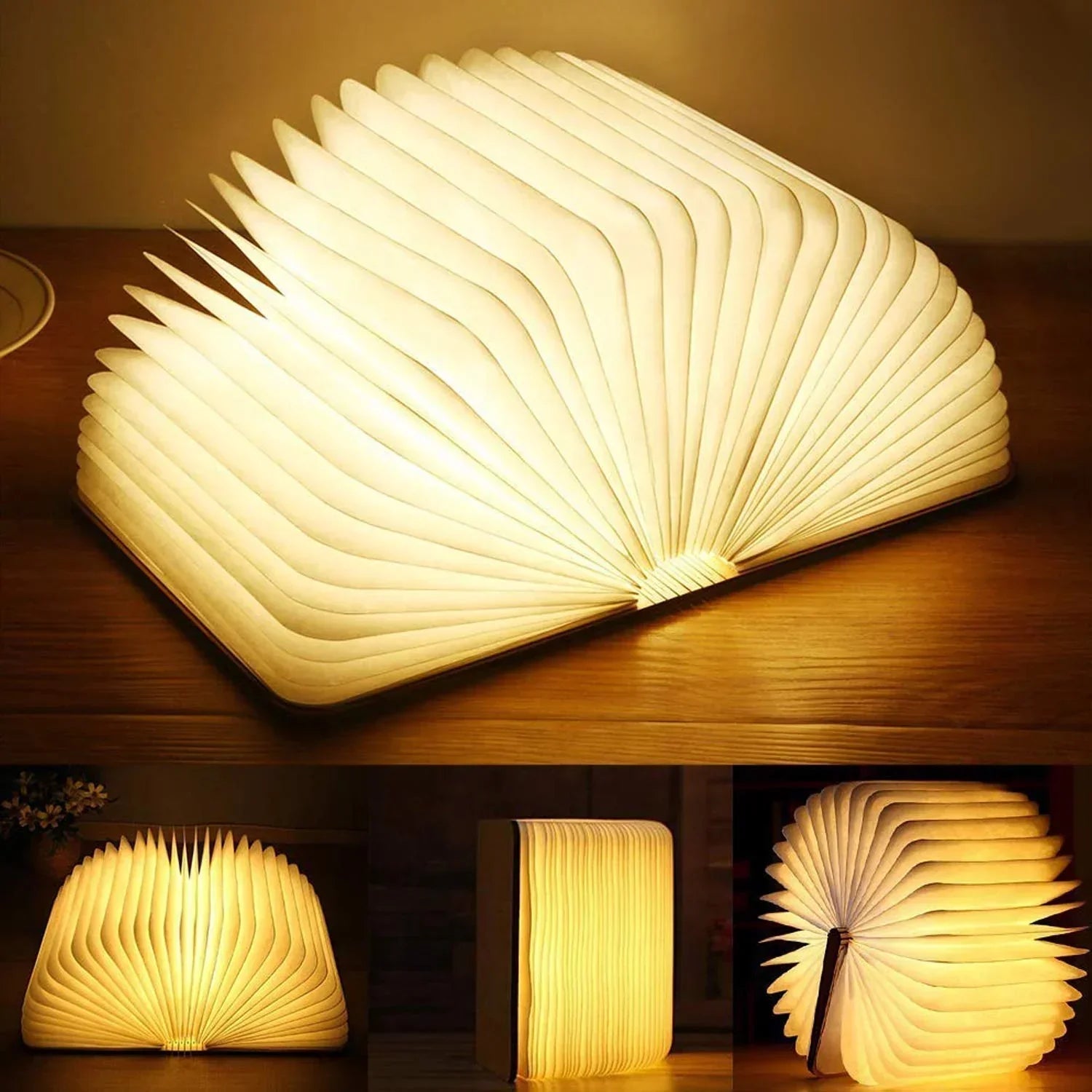 Lampka LED w Kształcie Książki z Czujnikiem Dotykowym | Dekoracyjna Lampka Nocna