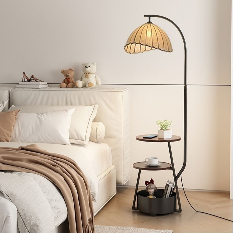 Zen Elegance | Japońska lampa stołowa LED do sypialni w stylu japandi