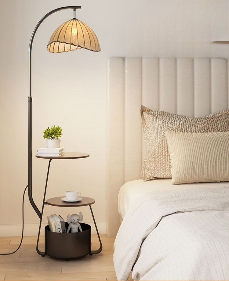 Zen Elegance | Japońska lampa stołowa LED do sypialni w stylu japandi