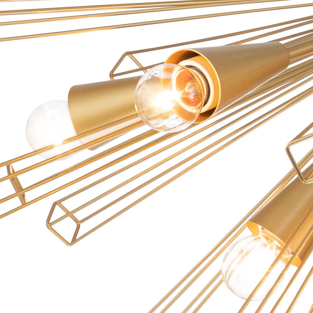 Żyrandol Sputnik Słońce Mid-Century na 10 Punktów