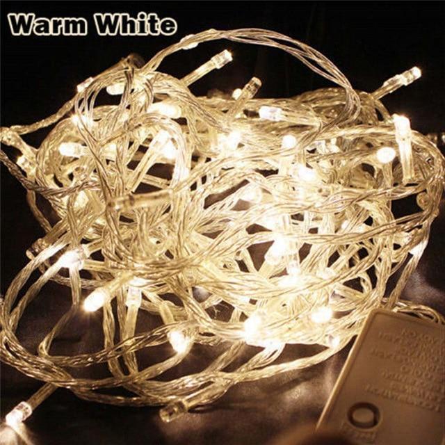 Świąteczny Łańcuch Świetlny LED 10, 20 lub 30 m - Ciepła biel / 10 m, 100 LED