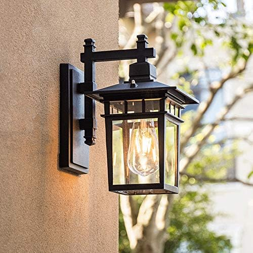Alessio Black Deco - lampa ścienna na tarasie