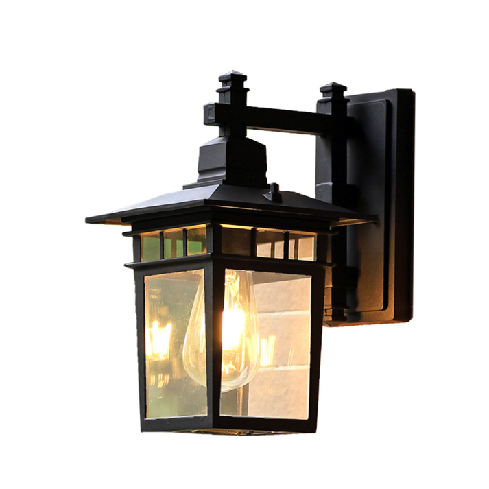 Alessio Black Deco | Regulowana Wodoodporna Lampa Ścienna Zewnętrzna do Tarasu i Wejścia