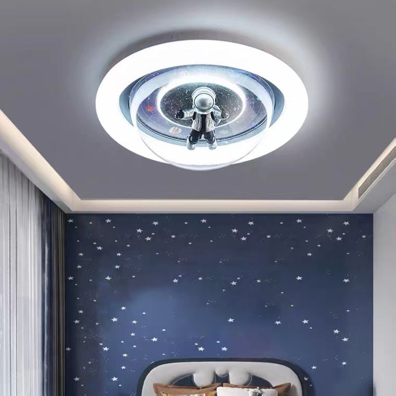 Aria Galaxy | Ściemnialna Lampa Sufitowa z Motywem Astronauty do Pokoju Dziecięcego