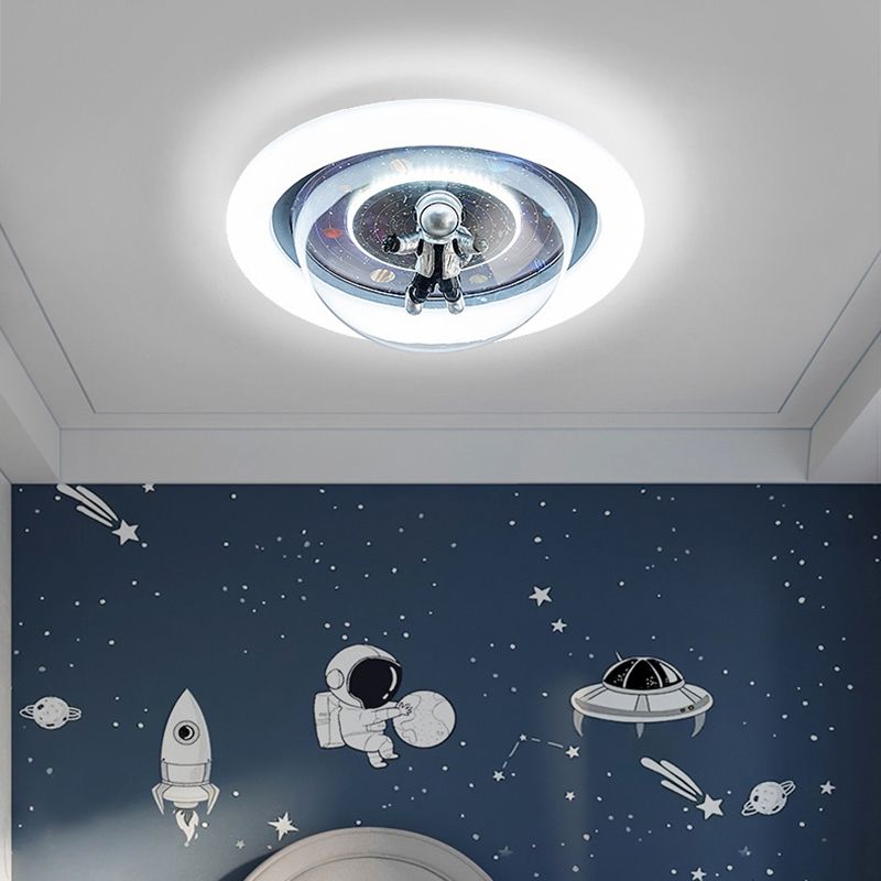 Aria Galaxy | Ściemnialna Lampa Sufitowa z Motywem Astronauty do Pokoju Dziecięcego