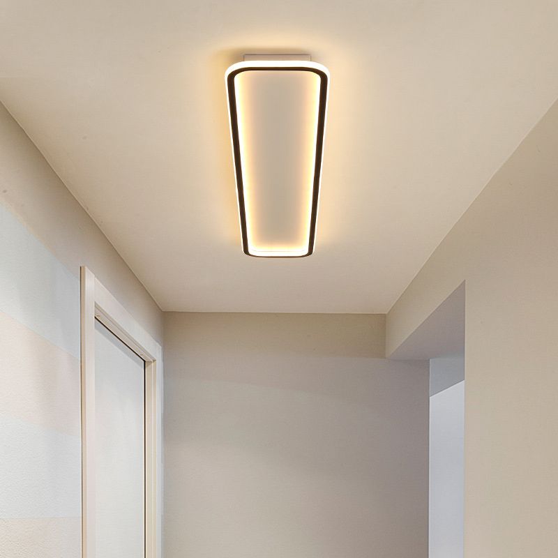 Arisha | Ściemnialna Lampa Sufitowa LED w Czarnej Ramie do Salonu i Sypialni