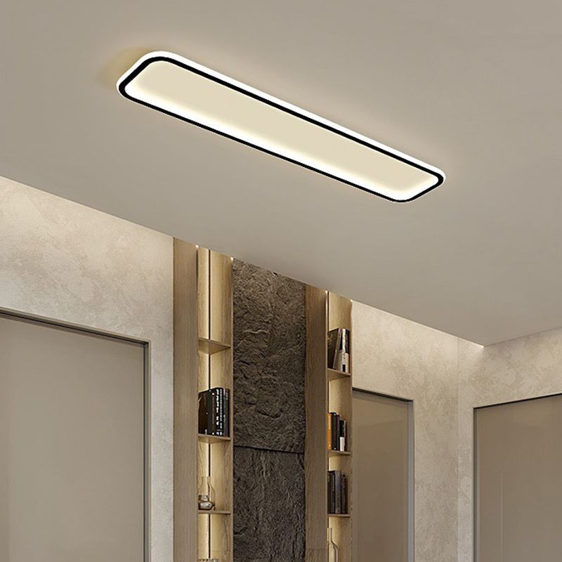 Arisha | Ściemnialna Lampa Sufitowa LED w Czarnej Ramie do Salonu i Sypialni