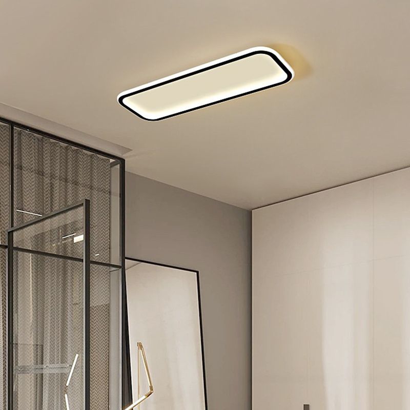 Arisha | Ściemnialna Lampa Sufitowa LED w Czarnej Ramie do Salonu i Sypialni