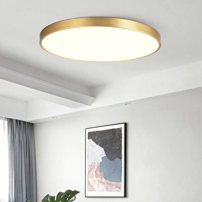 Arisha | Skandynawska Lampa Sufitowa LED – Nowoczesny Plafon LED w Złotym Wykończeniu do Salonu, Sypialni i Jadalni