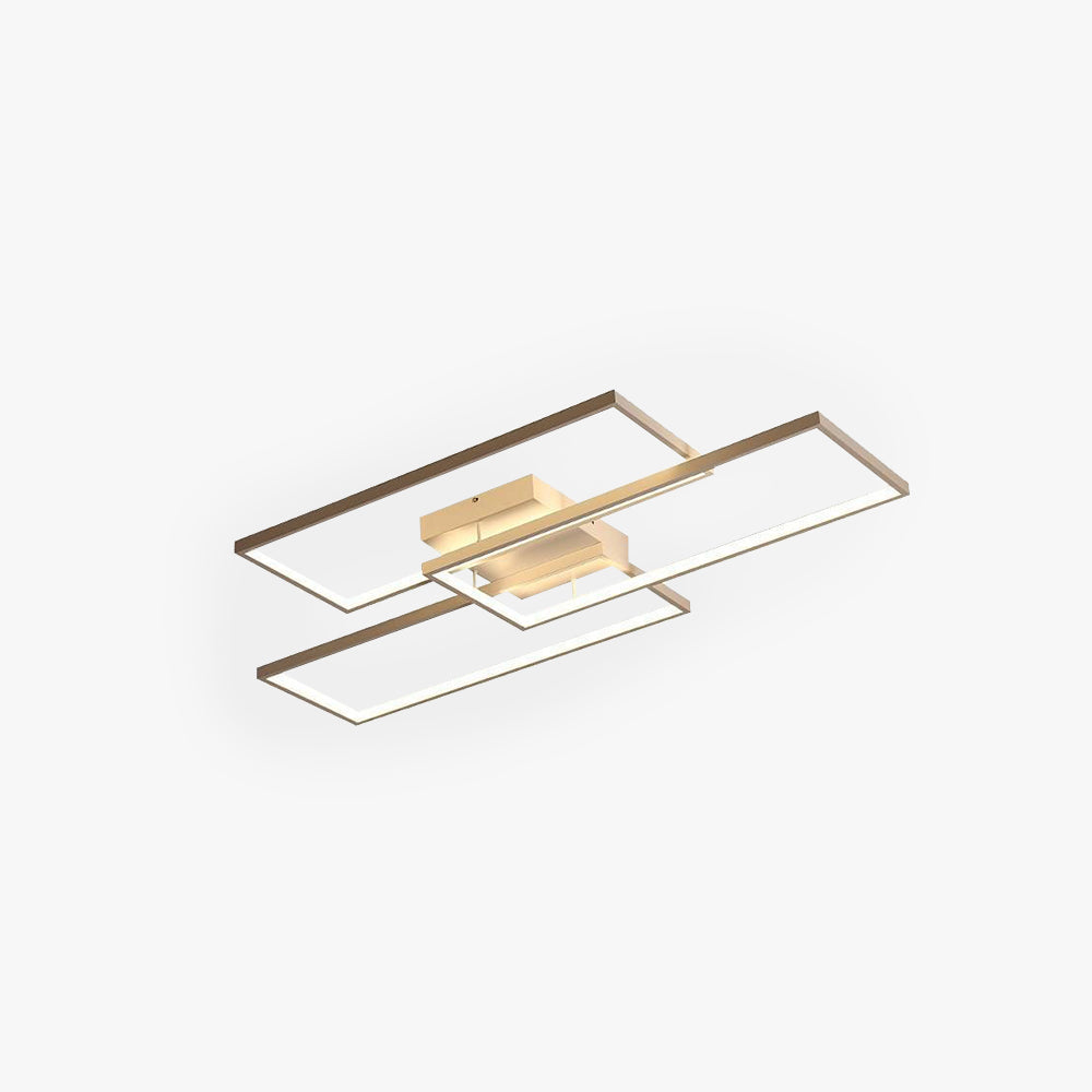 Prostokątna lampa sufitowa LED Arisha | Designerska lampa z funkcją ściemniania do salonu i sypialni