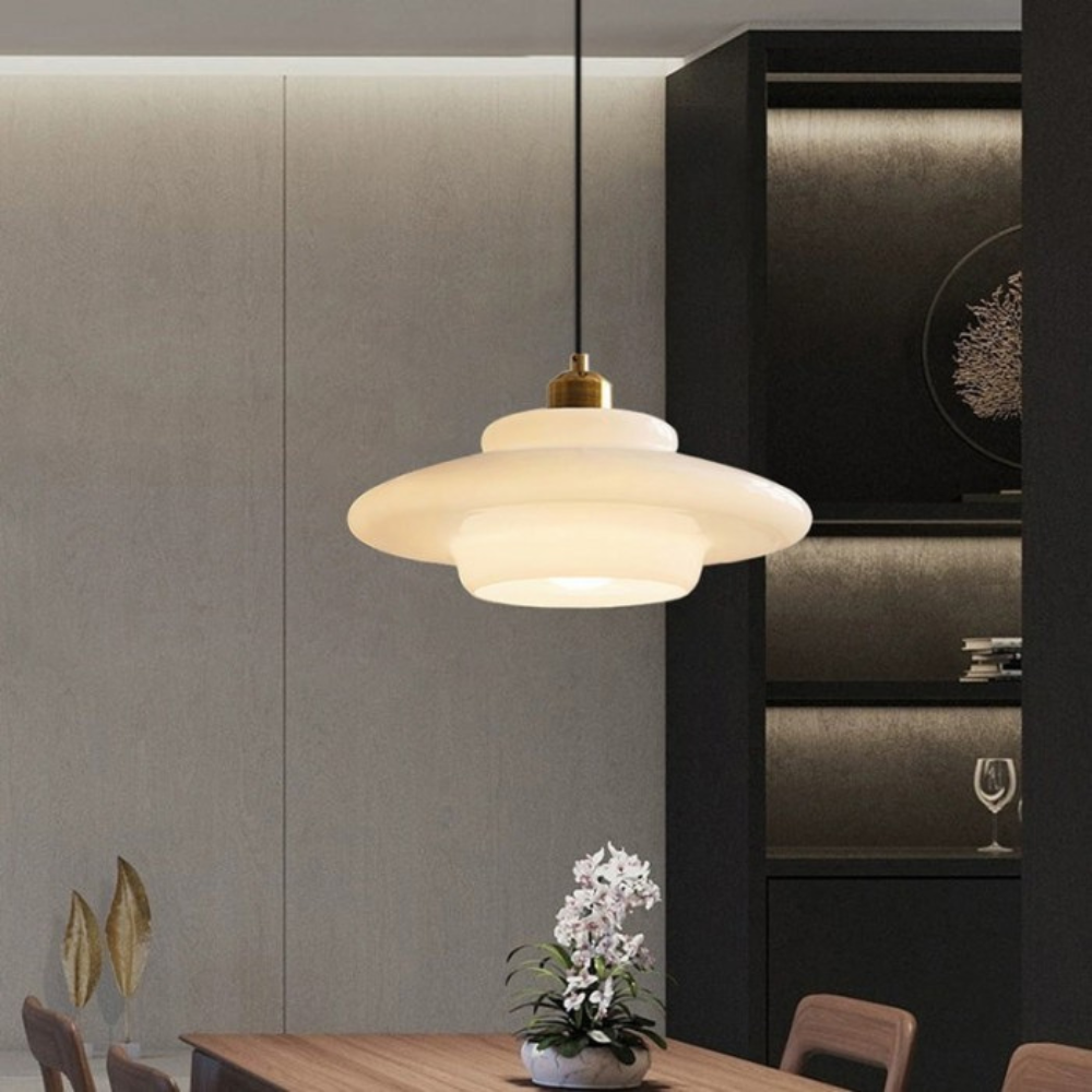 Lampa wisząca La Perle Art Deco | Designerska lampa sufitowa ze szkła i mosiądzu do salonu i jadalni