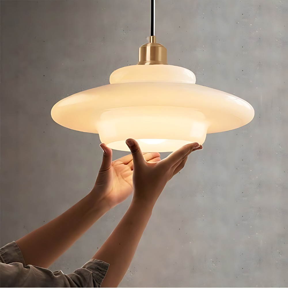 Lampa wisząca La Perle Art Deco | Designerska lampa sufitowa ze szkła i mosiądzu do salonu i jadalni