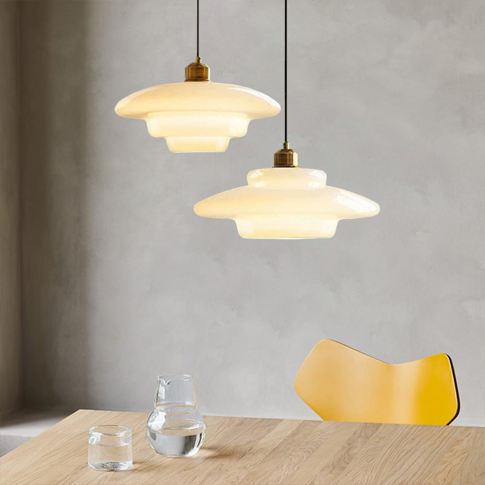 Lampa wisząca La Perle Art Deco | Designerska lampa sufitowa ze szkła i mosiądzu do salonu i jadalni