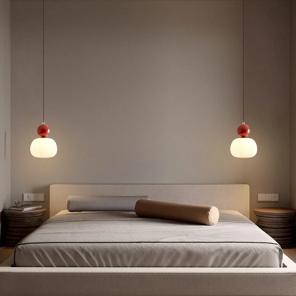 Lampa wisząca Art Deco ze szkła i metalu | Designerska lampa sufitowa do salonu i jadalni