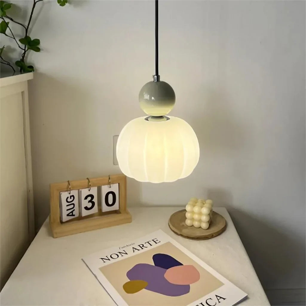 Lampa wisząca Art Deco ze szkła i metalu | Designerska lampa sufitowa do salonu i jadalni