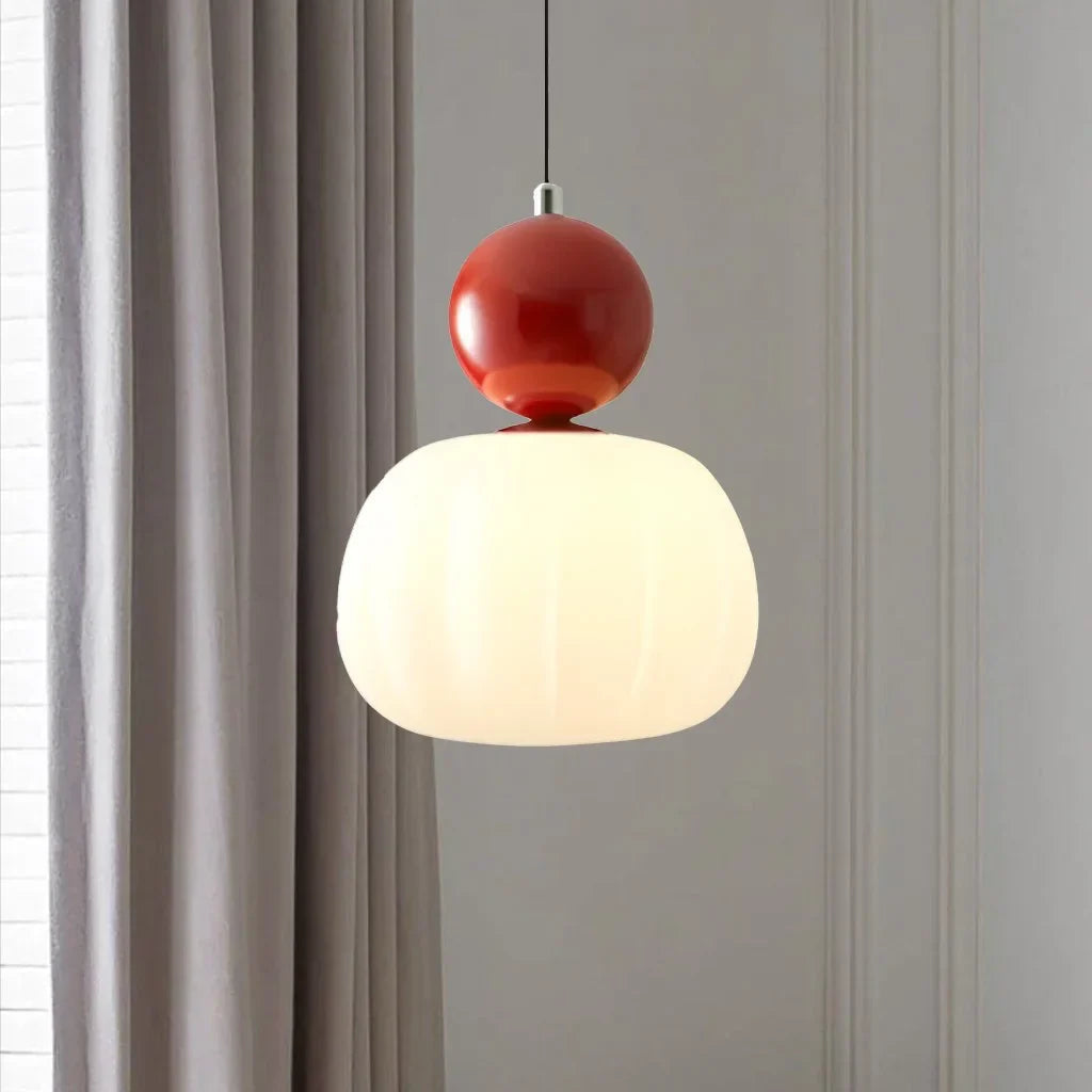 Lampa wisząca Art Deco ze szkła i metalu | Designerska lampa sufitowa do salonu i jadalni