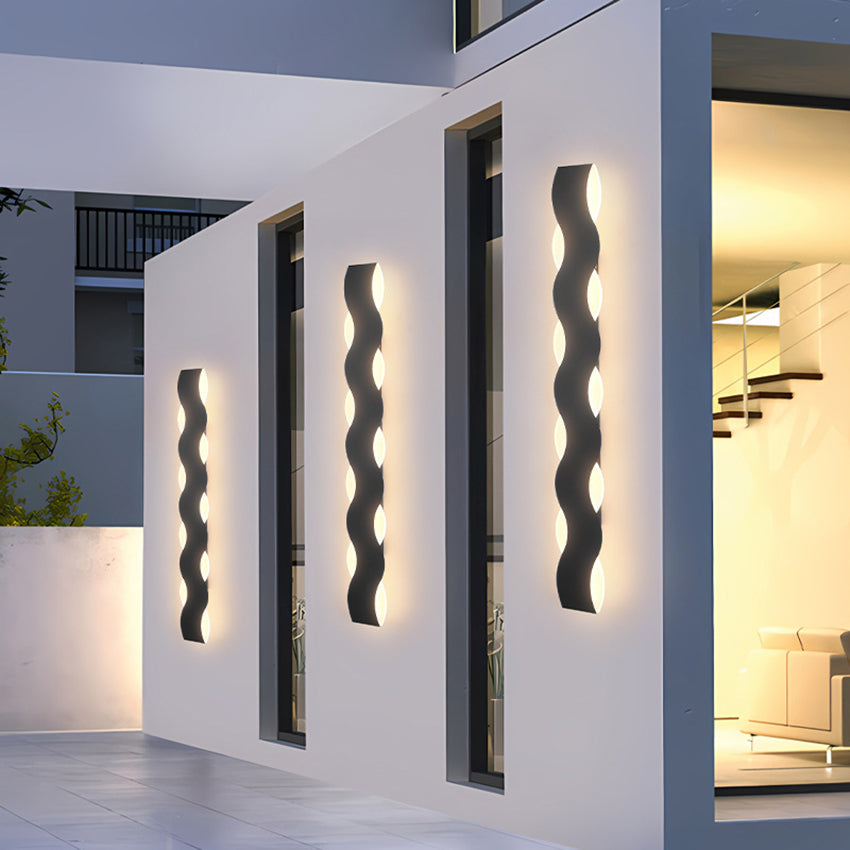 Wave - lampa ścienna, oświetlenie góra-dół