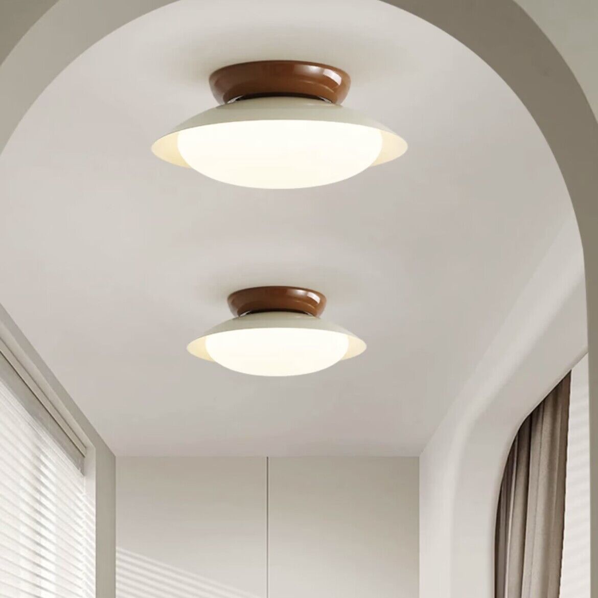 Lampa sufitowa Aurora LED w kształcie misy | Designerska lampa retro do salonu, sypialni i jadalni