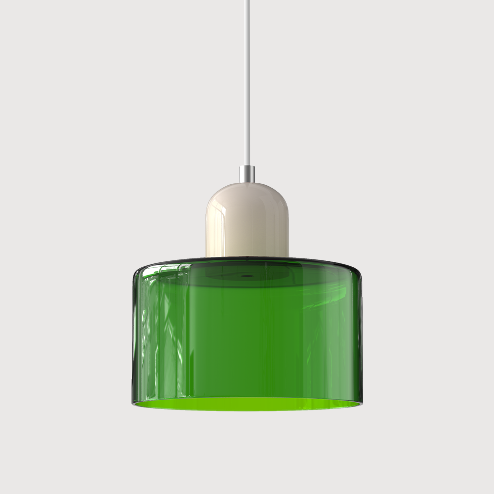Kolekcja Bauhaus | Szklana Lampa Wisząca z Regulowaną Długością Zawieszenia do Kuchni