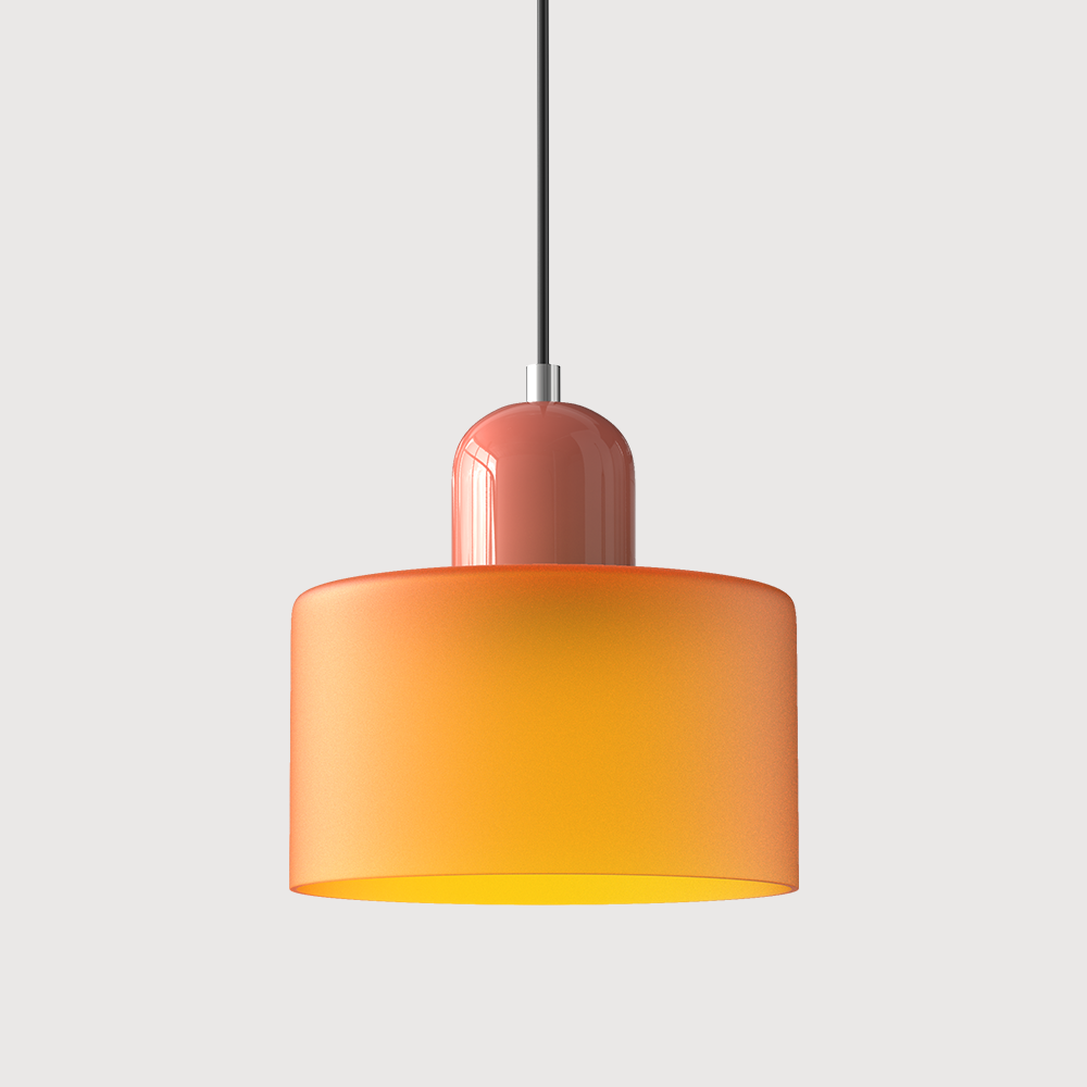 Kolekcja Bauhaus | Szklana Lampa Wisząca z Regulowaną Długością Zawieszenia do Kuchni