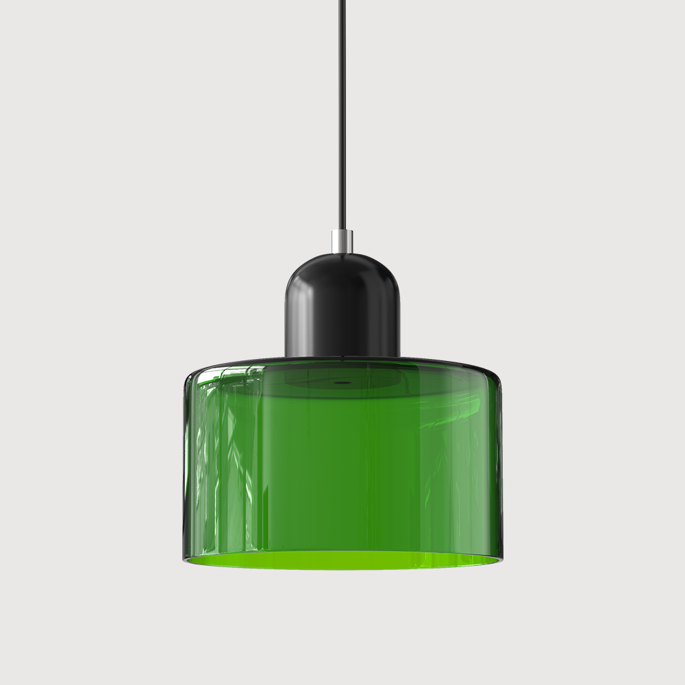 Kolekcja Bauhaus | Szklana Lampa Wisząca z Regulowaną Długością Zawieszenia do Kuchni