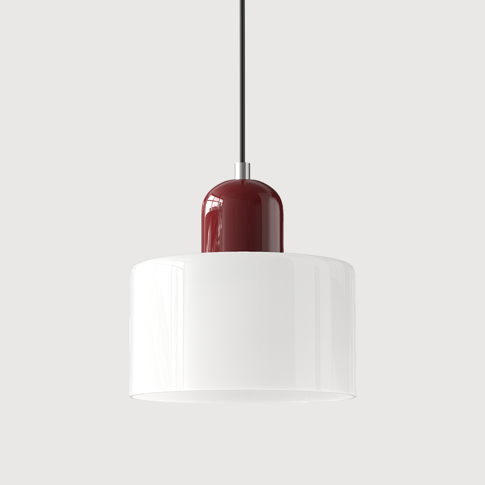 Kolekcja Bauhaus | Szklana Lampa Wisząca z Regulowaną Długością Zawieszenia do Kuchni