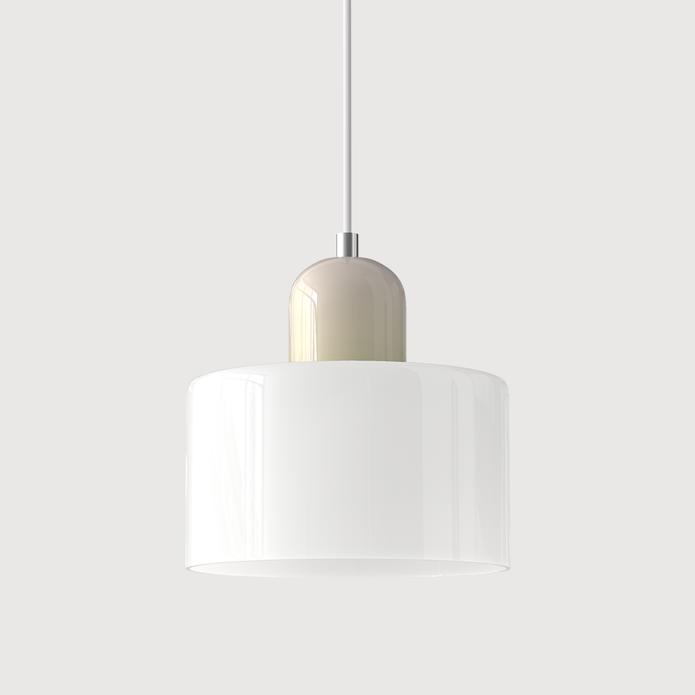 Kolekcja Bauhaus | Szklana Lampa Wisząca z Regulowaną Długością Zawieszenia do Kuchni