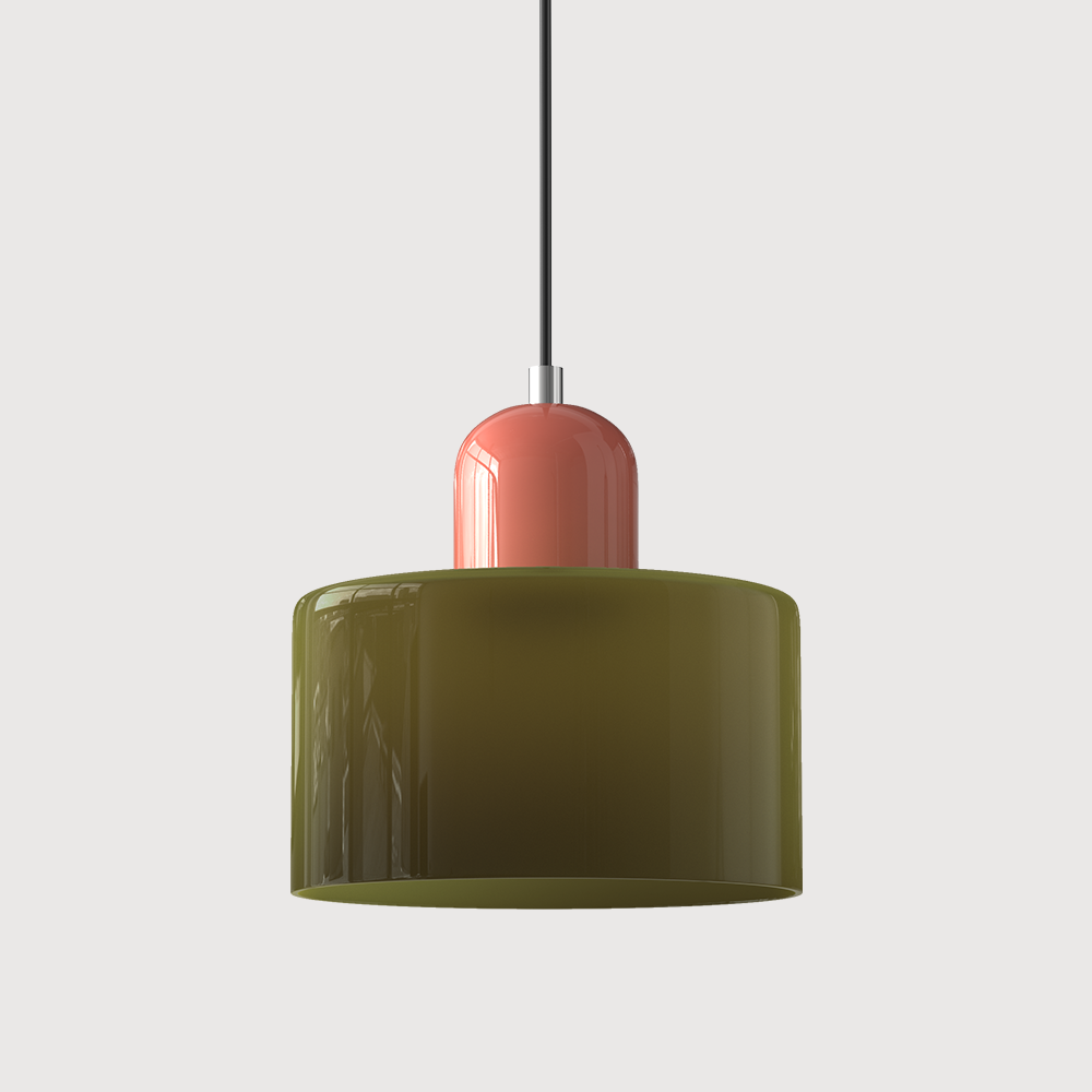 Kolekcja Bauhaus | Szklana Lampa Wisząca z Regulowaną Długością Zawieszenia do Kuchni