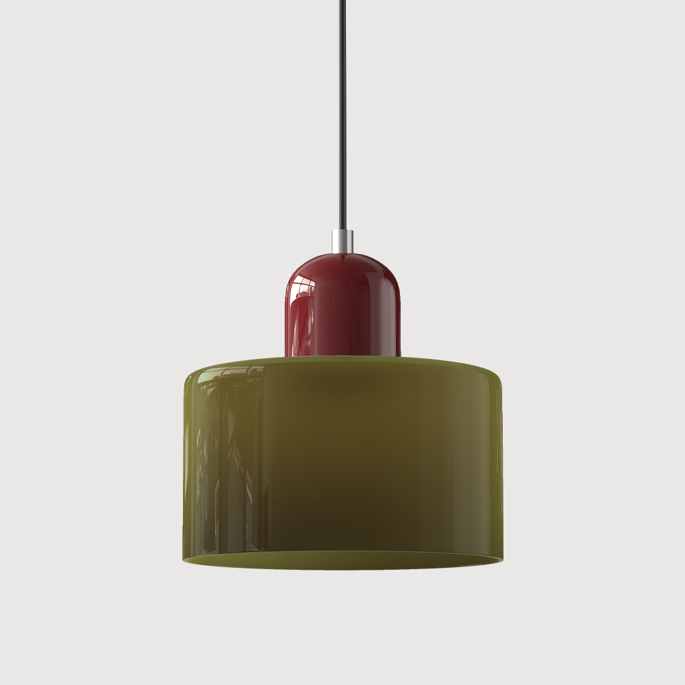 Kolekcja Bauhaus | Szklana Lampa Wisząca z Regulowaną Długością Zawieszenia do Kuchni
