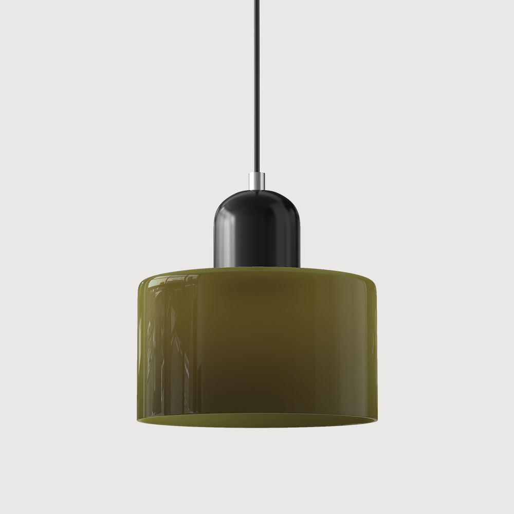 Kolekcja Bauhaus | Szklana Lampa Wisząca z Regulowaną Długością Zawieszenia do Kuchni