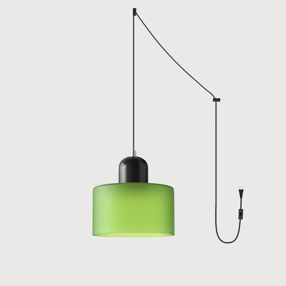 Okrągła lampa wisząca ze szkła | Designerska lampa sufitowa Bauhaus do kuchni, salonu i jadalni