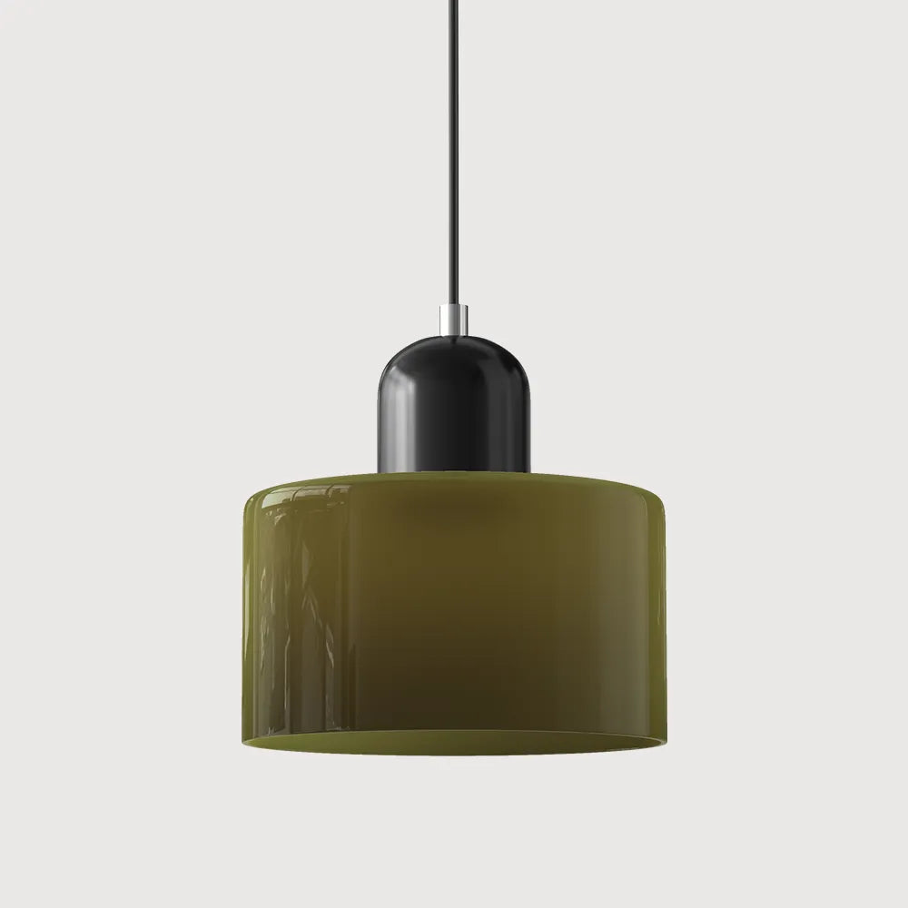 Okrągła lampa wisząca ze szkła | Designerska lampa sufitowa Bauhaus do kuchni, salonu i jadalni