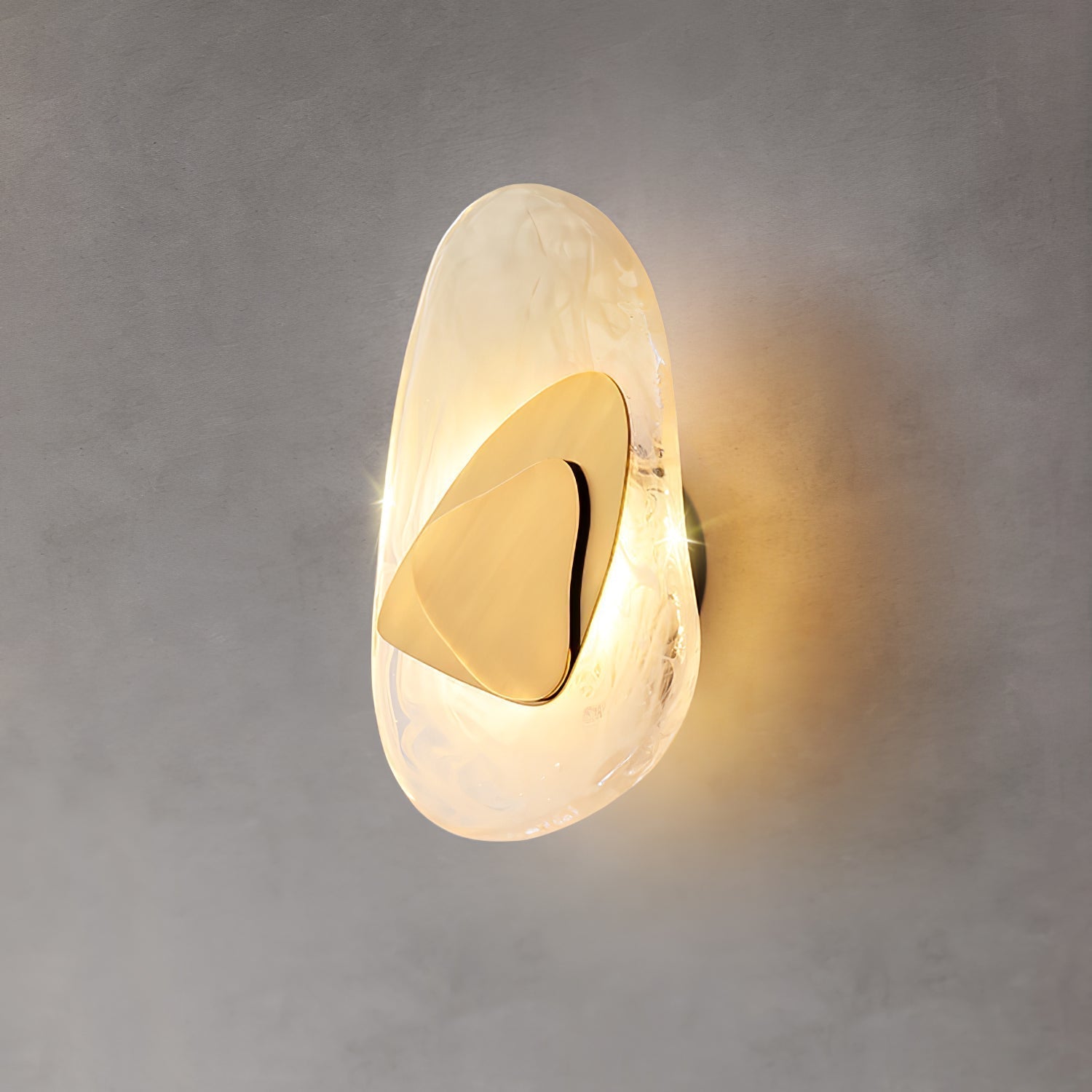 Beatrice Black Glass Wall Sconce | Sculpted LED Wall Lamp for Bedroom & Living Room