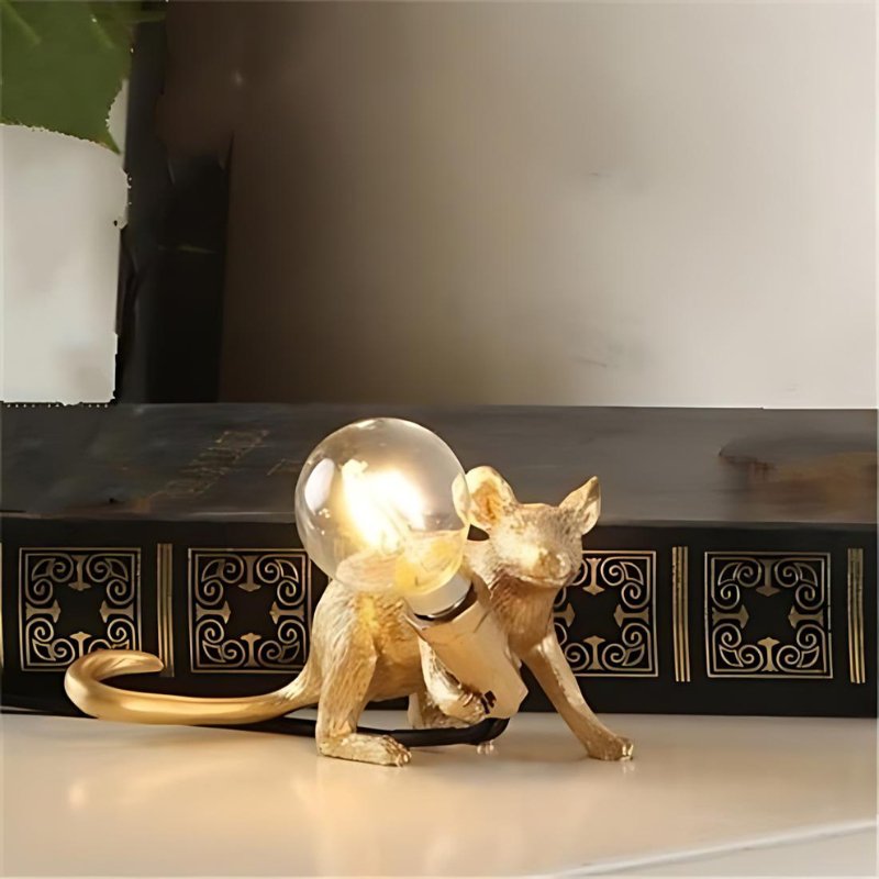 Mus | Designerska Lampa Stołowa Myszka LED – Dekoracyjna Lampka do Salonu i Sypialni