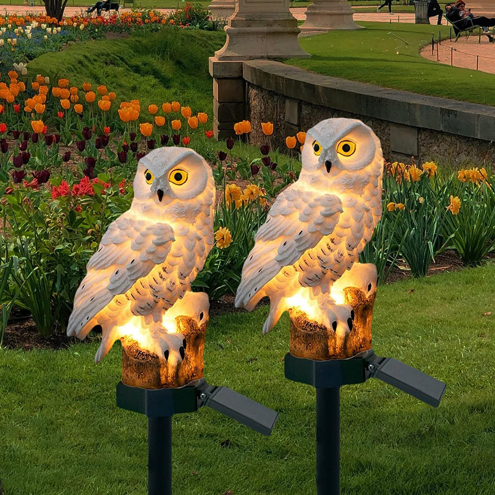 Solar Owl - solarny zestaw lamp ogrodowych w kształcie sowy
