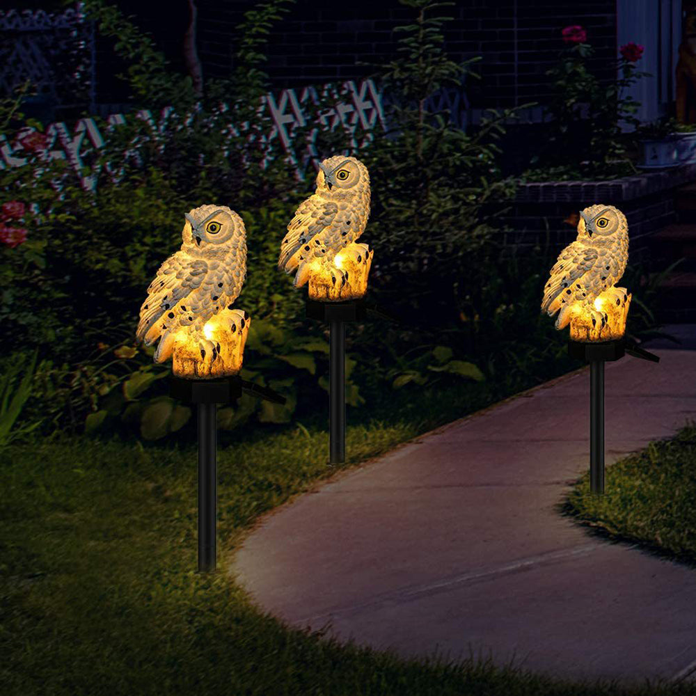 Solar Owl - lampa ogrodowa, detal