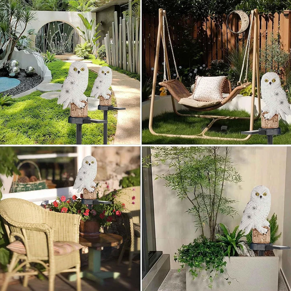 Solar Owl | Ekologiczny Zestaw Solarnych Lamp Ogrodowych LED IP65 w Kształcie Sowy