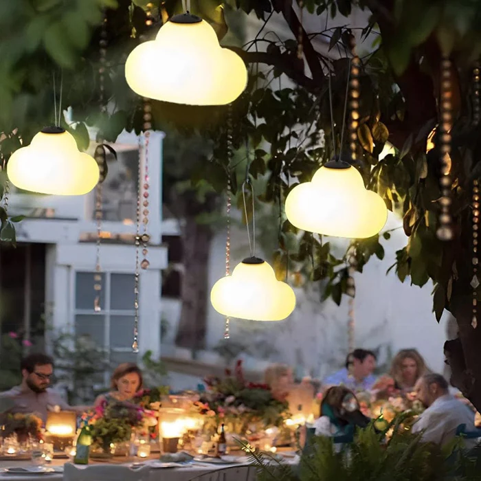 Cloud | Wodoodporna Zewnętrzna Lampa Wisząca LED w Kształcie Chmury IP65