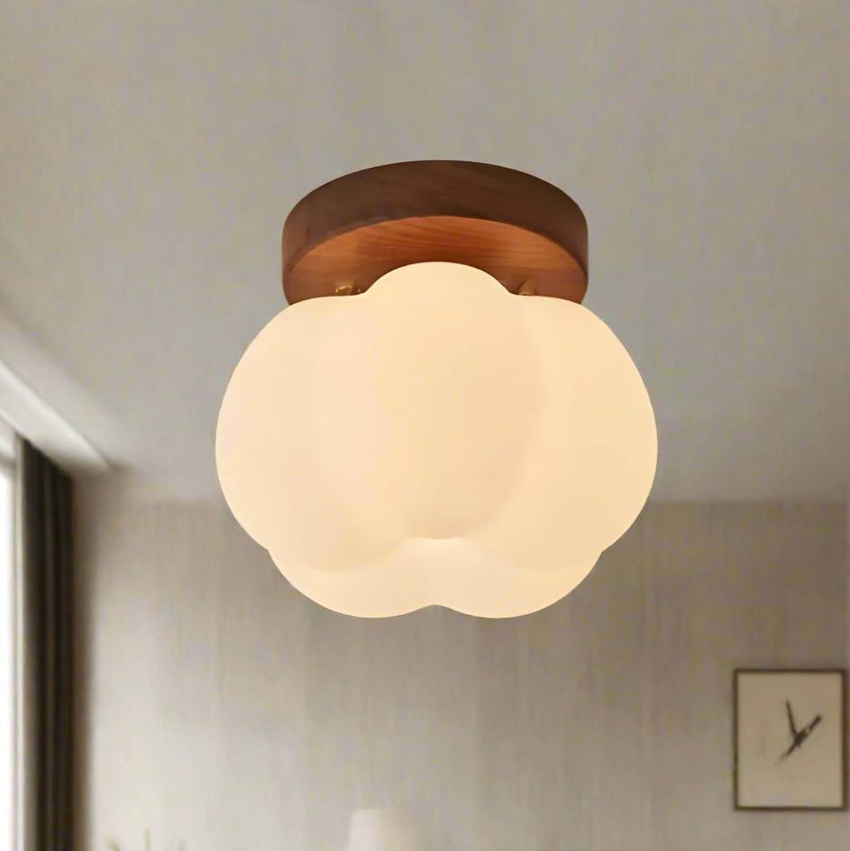 Lampa sufitowa LED w kształcie dyni CucurbitaGlow | Designerskie oświetlenie do kuchni, pokoju dziecięcego i przedpokoju