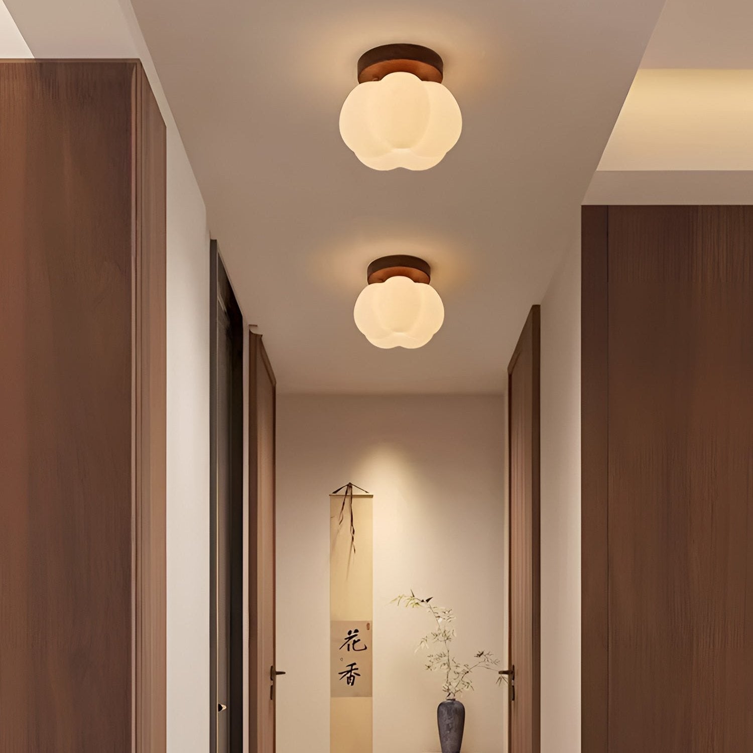 Lampa sufitowa LED w kształcie dyni CucurbitaGlow | Designerskie oświetlenie do kuchni, pokoju dziecięcego i przedpokoju