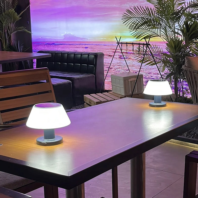 EcoGlow Solar | Solarna Lampa Stołowa LED IP65 – Bezprzewodowe Oświetlenie do Ogrodu i Tarasu