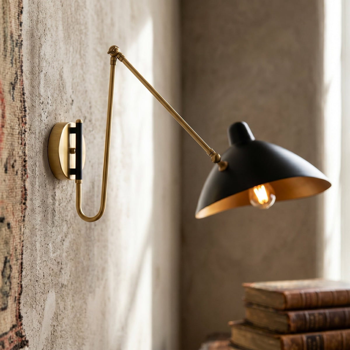 Eldvik Rotatable Wall Sconce | Adjustable Arm Industrial LED Task Light