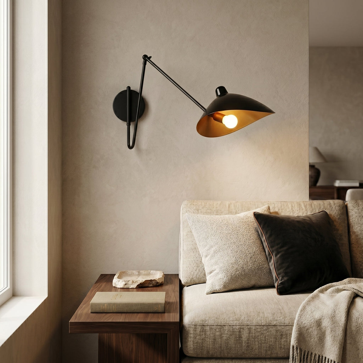 Eldvik Rotatable Wall Sconce | Adjustable Arm Industrial LED Task Light