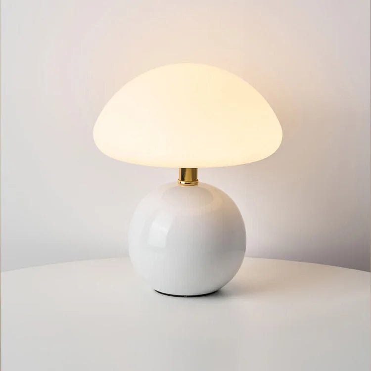 Elegancka Lampa Grzybowa z Ceramiki | Regulowane Światło LED w 3 Kolorach dla Stylowego Wnętrza 0