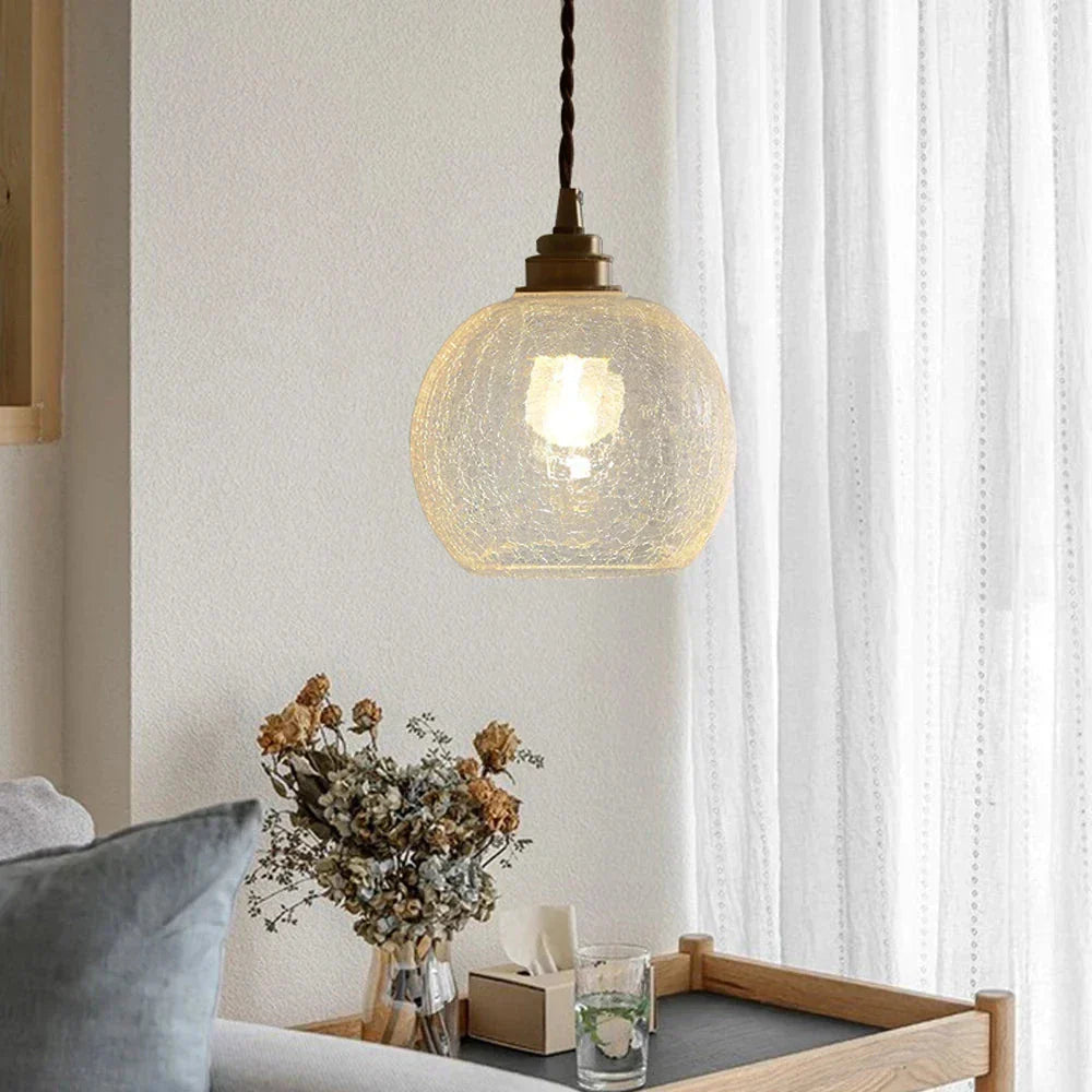 Kryształowa lampa wisząca ze szkła | Designerska lampa sufitowa LED do salonu i jadalni