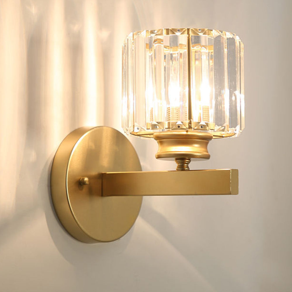 Elegancki Kinkiet Kryształowy | Konfigurowalna Lampa Okrągła lub Kwadratowa z Podstawą E27