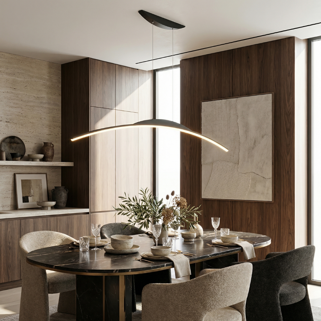 Lampa wisząca LED Lumen Ethirelle | Designerska nowoczesna lampa sufitowa do salonu, jadalni i kuchni