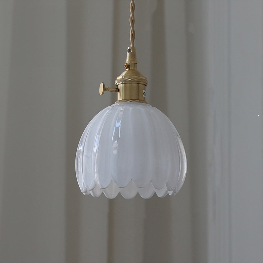 Lumen Collection | Szklana lampa wisząca w stylu vintage | Eleganckie oświetlenie do salonu, jadalni i kuchni