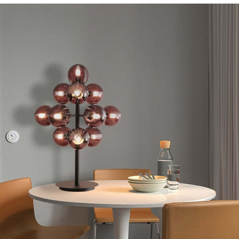 Grape | Designerska Lampa Stołowa w Kształcie Kiści Winogron – Szklana Lampa do Salonu i Sypialni